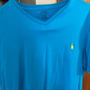 Large Blue Polo V-neck